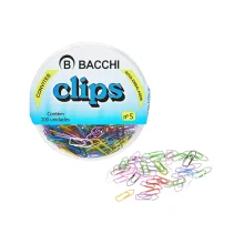 CLIPS COLORIDO Nº 5 C/ 200 UN BACCHI