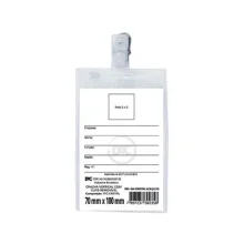 CRACHÁ 70 X 100 MM VERTICAL C/ PRENDEDOR 454 DAC