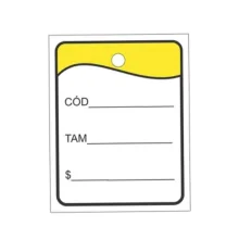 ETIQUETA DE ROUPA 30 X 38 MM C/ 1000 UN AMARELA 1001 LINK