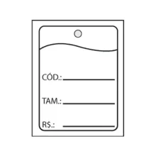 ETIQUETA DE ROUPA 30 X 38 MM C/ 1000 UN BRANCA 1007 LINK