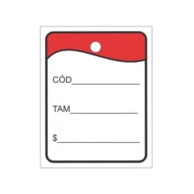ETIQUETA DE ROUPA 30 X 38 MM C/ 1000 UN VERMELHA 1003 LINK