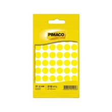 ETIQUETA REDONDA TP 12 C/ 210 ETQ AMARELA PIMACO