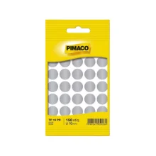 ETIQUETA REDONDA TP 16 C/ 150 ETQ PRATA PIMACO