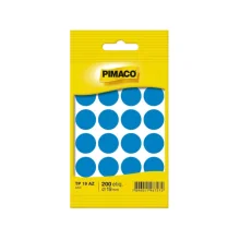 ETIQUETA REDONDA TP 19 C/ 200 ETQ AZUL PIMACO