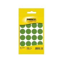 ETIQUETA REDONDA TP 19 C/ 200 ETQ VERDE PIMACO