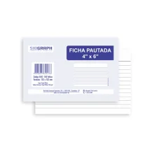 FICHA PAUTADA 4 X 6 C/ 100 UN 4043 SIDGRAFH