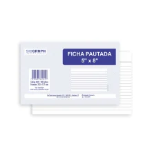 FICHA PAUTADA 5 X 8 C/ 100 UN 4042 SIDGRAPH