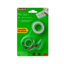 FITA ADESIVA MÁGICA 12 MM X 10 M C/ 2 ROLOS +DISPENSER 3M