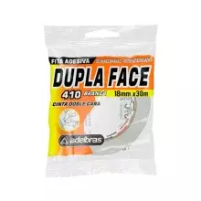 FITA DUPLA FACE 18 MM X 30 M PAPEL 410 FLOW PACK ADELBRAS