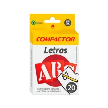 GABARITO DE LETRAS E NÚMEROS 20MM COMPACTOR