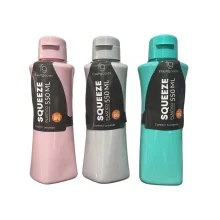 GARRAFA PLÁSTICA 550 ML CORES SORTIDAS FLASHGOODS