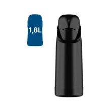GARRAFA TERMICA 1,8L MAGIC PUMP 8709 PRETA TERMOLAR