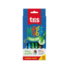 GIZ PASTEL ÓLEO C/ 12 CORES 686684 TRIS