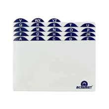 ÍNDICE A/Z P/ FICHAS 6 X 9 R 634 ACRIMET