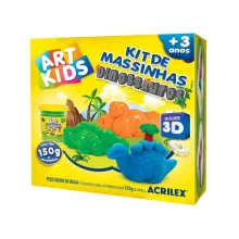 KIT DE MASSINHA DINOSSAUROS 150G REF 40047 ACRILEX