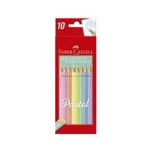 LAPIS DE COR 10 CORES PASTEL 120510P FABER CASTELL