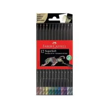 LAPIS DE COR 12 CORES SUPERSOFT METALICAS 120712 FABER CASTELL