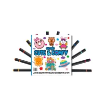 LIVRO INFANTIL PARA COLORIR CUTE E COMFY ED 1 C/ 12 CANETINHAS