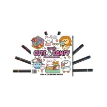 LIVRO INFANTIL PARA COLORIR CUTE E COMFY ED 4 C/ 12 CANETINHAS