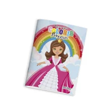 LIVRO PARA COLORIR 4 FOLHAS PRINCESAS 500044 PAUTA BRANCA