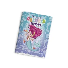 LIVRO PARA COLORIR 4 FOLHAS SEREIAS 500051 PAUTA BRANCA