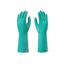 LUVA NITRILICA ( M ) VERDE MANGA LOGA VABENE