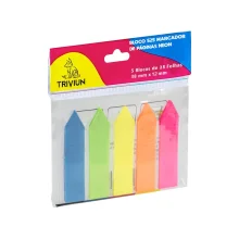MARCA PÁGINA SETA 5 CORES NEON C/ 125 FLS 525 TN