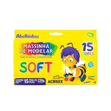 MASSA P/ MODELAR 15 CORES 220G 07314 ACRILEX