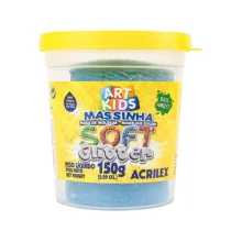 MASSA P/ MODELAR 150G GLITTER AZUL  ACRILEX