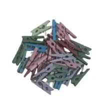 MINI PRENDEDOR DE ROUPA MADEIRA COLORIDO C/ 30 UN