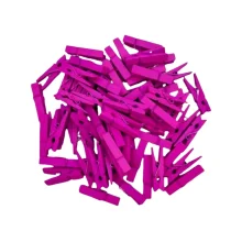 MINI PRENDEDOR DE ROUPA MADEIRA PINK C/ 24 UN