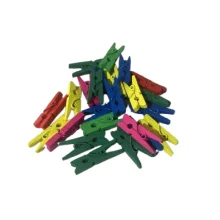 MINI PRENDEDOR DE ROUPA MADEIRA SORTIDO C/ 24 UN