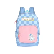 MOCHILA ESCOLAR STITCH AZUL MS47735SC-AZ LUXCEL