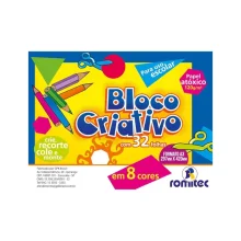 PAPEL A-3 CRIATIVO 120G C/ 8 CORES 32 FLS ROMITEC