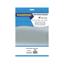 PAPEL A-4 180G PEROLIZADO PRATA C/ 20 FLS MASTERPRINT
