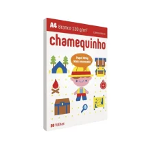PAPEL SULFITE A-4 120G / 40KG BRANCO C/ 50 FLS CHAMEQUINHO