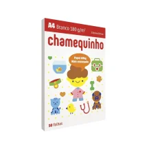 PAPEL SULFITE A-4 180G / 60KG BRANCO C/ 50 FLS CHAMEQUINHO