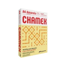 PAPEL SULFITE A-4 75G C/ 500 FLS AMARELO CHAMEX