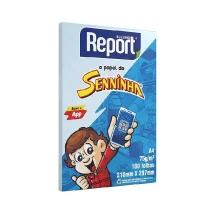 PAPEL SULFITE A-4 75G C/ 100 AZUL SENNINHA