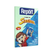 PAPEL SULFITE A-4 75G C/ 100 VERDE SENNINHA