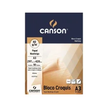 PAPEL MANTEIGA CROQUIS A-3 40G 50 FLS CANSON