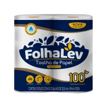 PAPEL TOALHA COZINHA C/ 2 RLS PICOTADO FOLHALEV