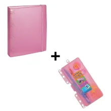 PASTA FICHARIO 4 ARGOLAS + ESTOJO TEEN BOX VERMELHO 838 ACRIMET