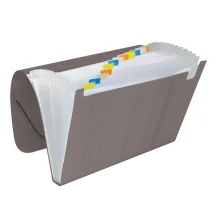 PASTA SANFONADA A-4 12 DIVISÕES FUME 90716 POLIBRAS