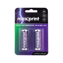 PILHA AA RECARREGÁVEL 2500 MAH C/ 2 UN 75000043 MAXPRINT