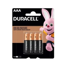 PILHA AAA ALCALINA C/ 4 UN DURACELL