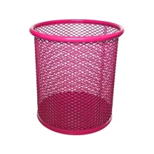 PORTA CANETA TELADO REDONDO ROSA COOL