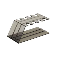 PORTA CARIMBO ACRÍLICO FUMÊ P/ 8 LUGARES 505 WALEU