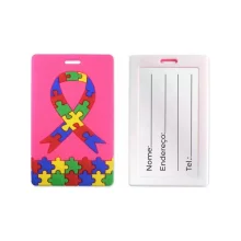 PORTA CRACHÁ VERTICAL AUTISMO EMBORRACHADO ROSA