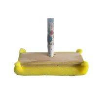 RODO PASSA CERA EMBUTIDO C/ ESPUMA + CABO MADEIRA CANADA